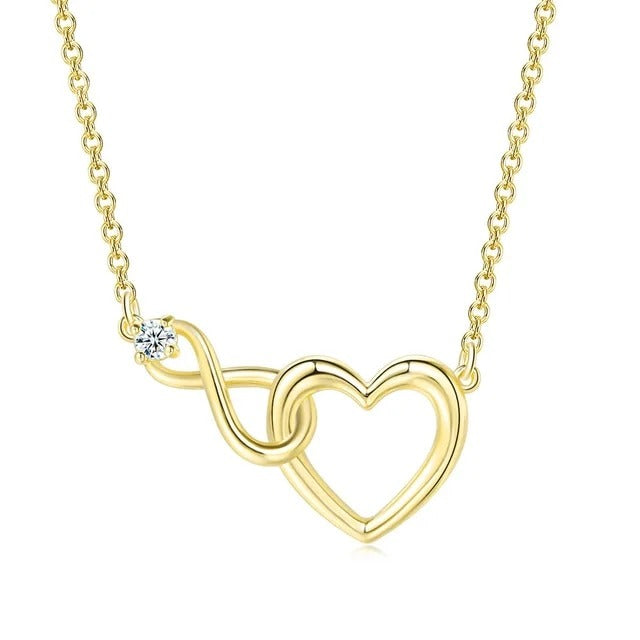 Always Keep Me In Your Heart - Gift For Mother, Mother's Day Gift - Infinity Heart Necklace with Message Card