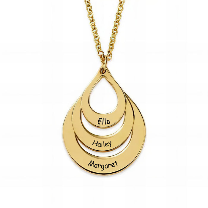 Mother, Daughter & Granddaughter Forever Linked Together - Mother's Day Gift - S925 Drop Necklace with Message Card