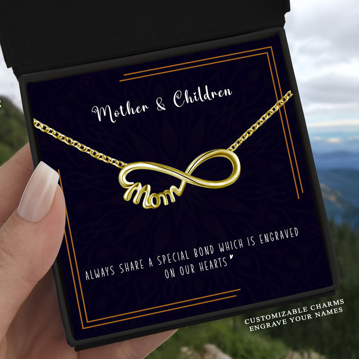 Always Share A Special Bond - Gift For Mom, Mother's Day Gift - Infinity Mom Necklace with Message Card