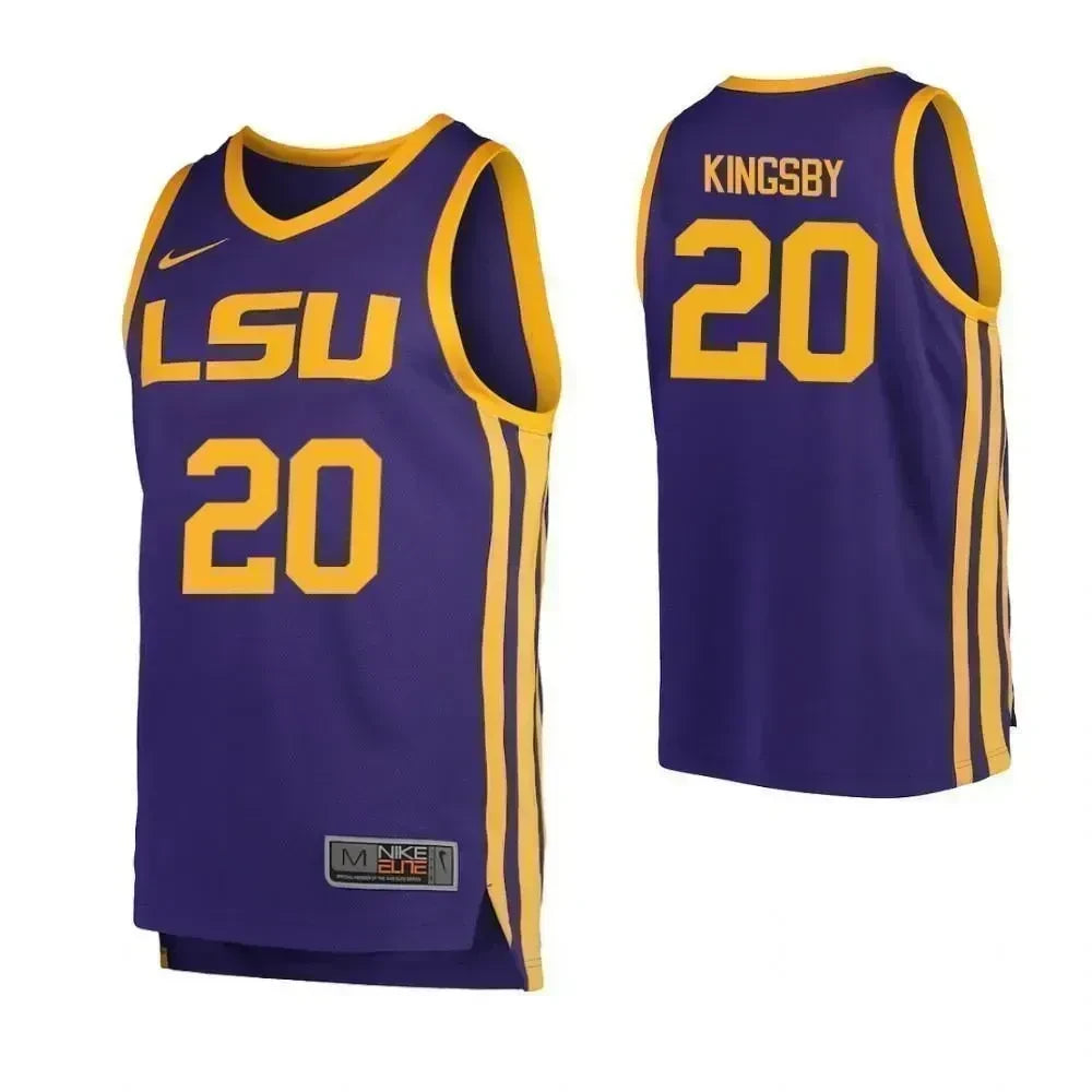 LSU Tigers - 00- Stitched Nike Basketball Jersey - Size Large