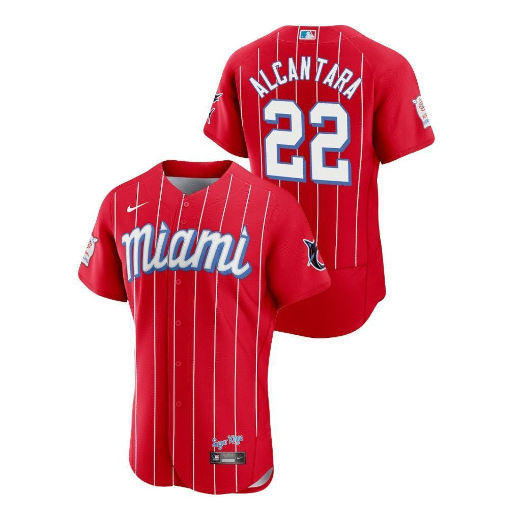 Sandy Alcantara Miami Marlins City Connect Jersey (Large)