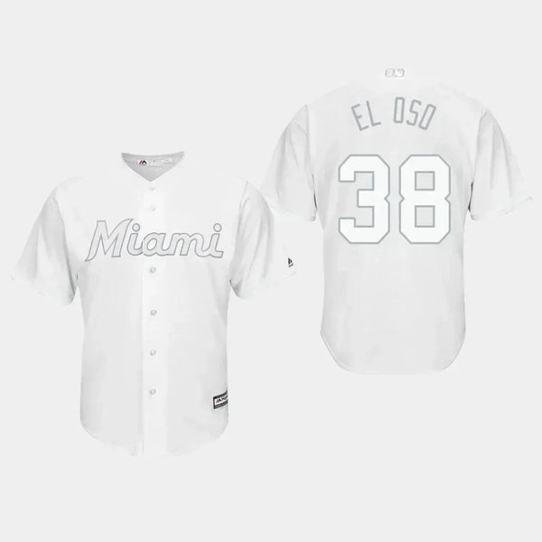 Game-Used 2019 Throwback Florida Marlins Jersey: Jorge Alfaro