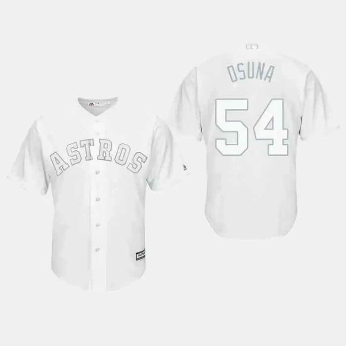 Youth Astros Roberto Osuna #54 White 2020 Home Cooperstown Collection Jersey