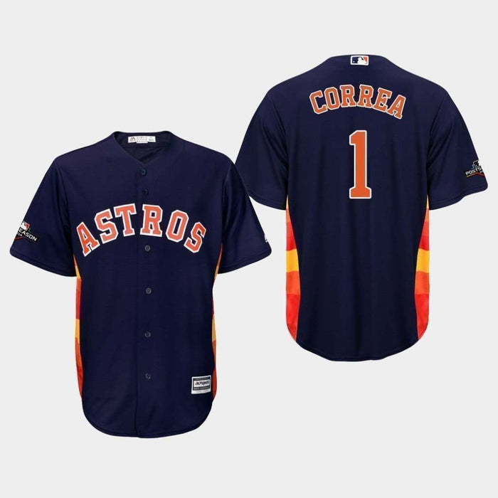Carlos Correa Houston Astros 2019 Postseason Baseball Jersey — Ecustomily