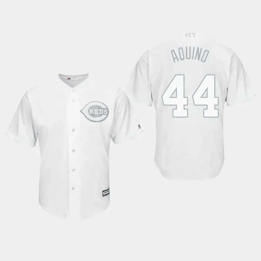 Aristides Aquino Signed Cincinnati Reds Custom Players Wknd Jersey