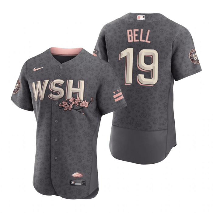 Josh Bell Washington Nationals 2022 City Connect Grey Baseball Player —  Ecustomily