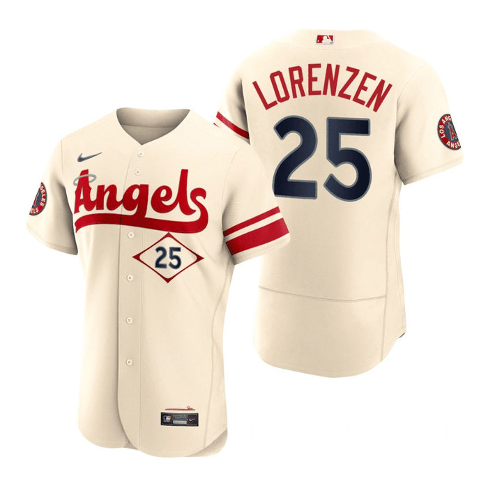 Michael Lorenzen Los Angeles Angels 2022 City Connect Beige Baseball P —  Ecustomily
