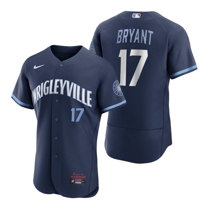 Kris Bryant Chicago Cubs 2021 City Connect Navy Baseball Player Jersey —  Ecustomily