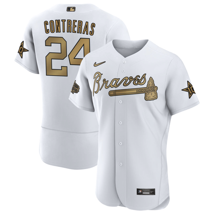 Top-selling Item] Atlanta Braves 24 William Contreras 2022-23 All-Star Game  White 3D Unisex Jersey