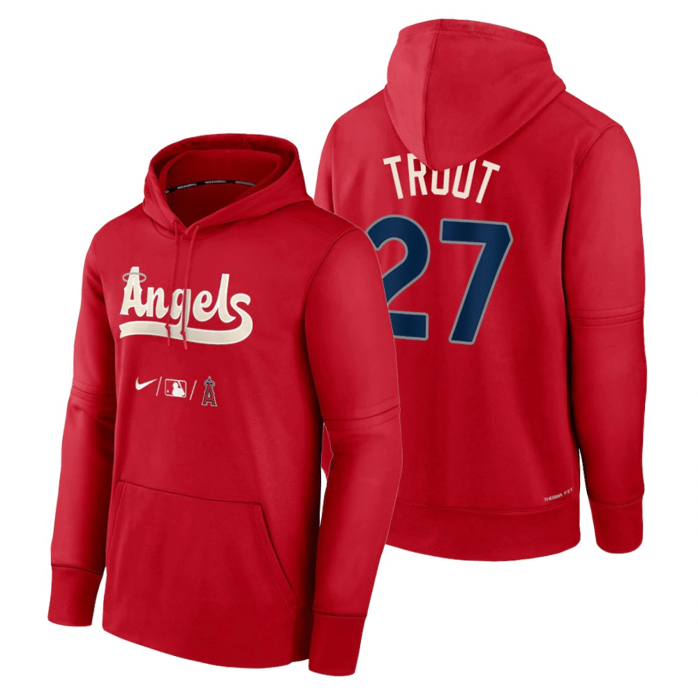 Personalized Custom Name Los Angeles Angels Mike Trout Red