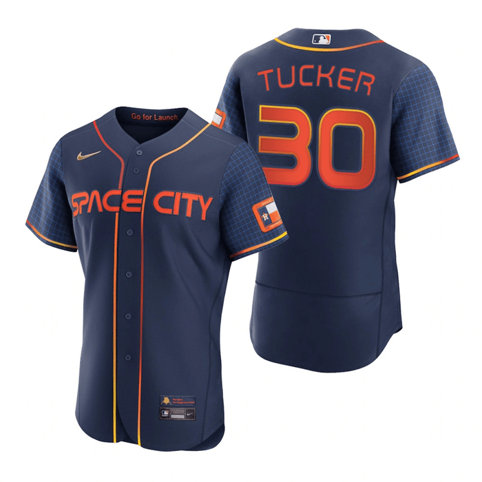 Baseball Jerseys New Houston Astros 30 Kyle Tucker Navy Stitched