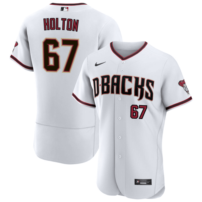 Tyler Holton Arizona Diamondbacks Home White Baseball Player