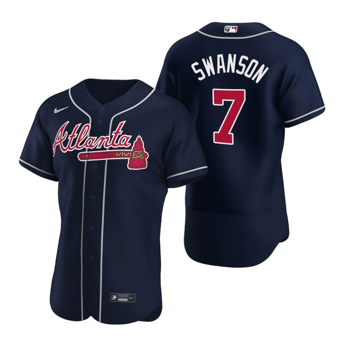 Dansby Swanson Atlanta Braves Alternate Navy Baseball Player Jersey —  Ecustomily