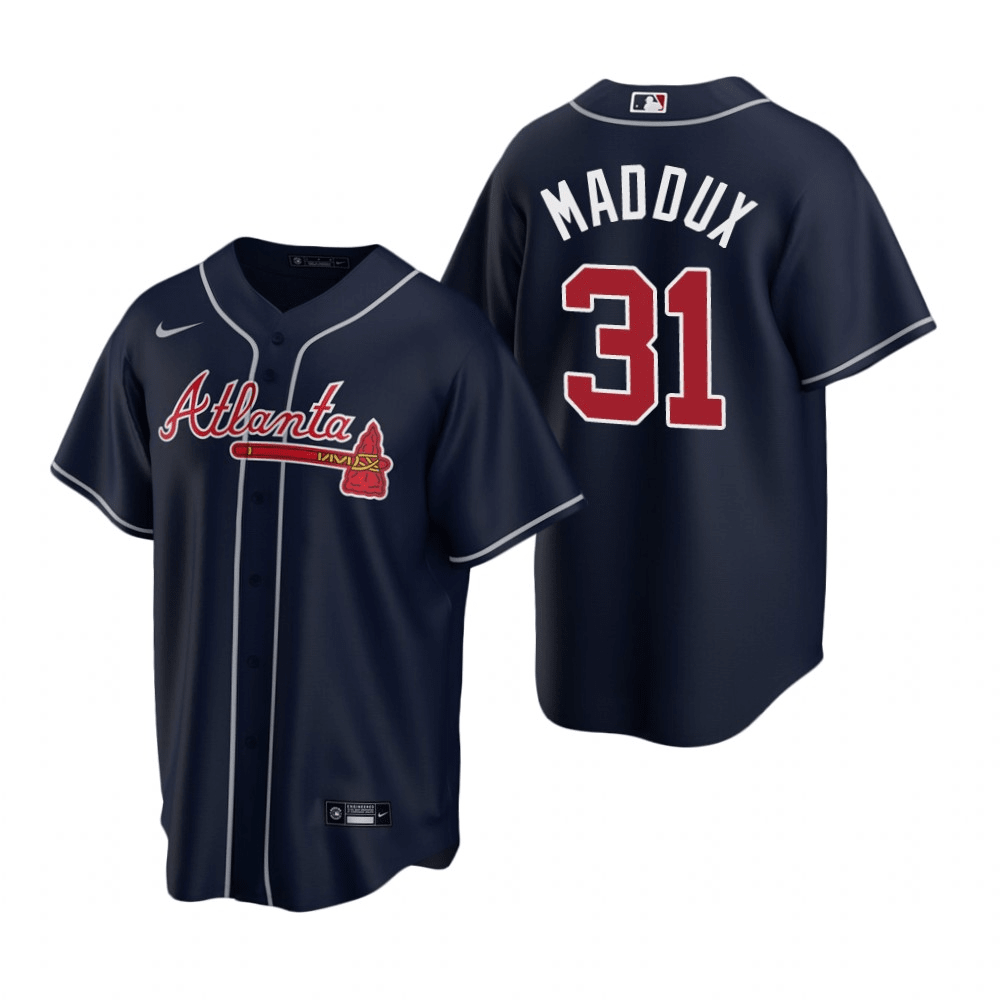 Greg Maddux Atlanta Braves Alternate Red Baseball Player Jersey — Ecustomily