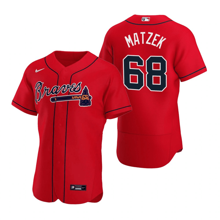 Tyler Matzek Atlanta Braves Alternate Red Baseball Player Jersey