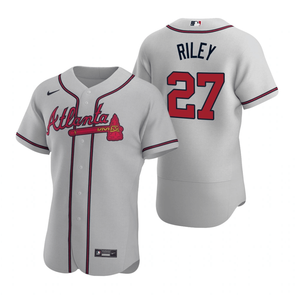 Austin Riley Atlanta Braves Road Gray Baseball Player Jersey — Ecustomily