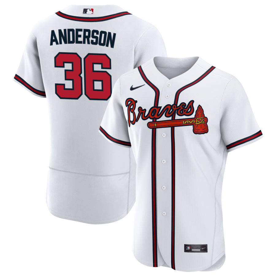 Ian Anderson Men's Atlanta Braves Home Jersey - White Authentic