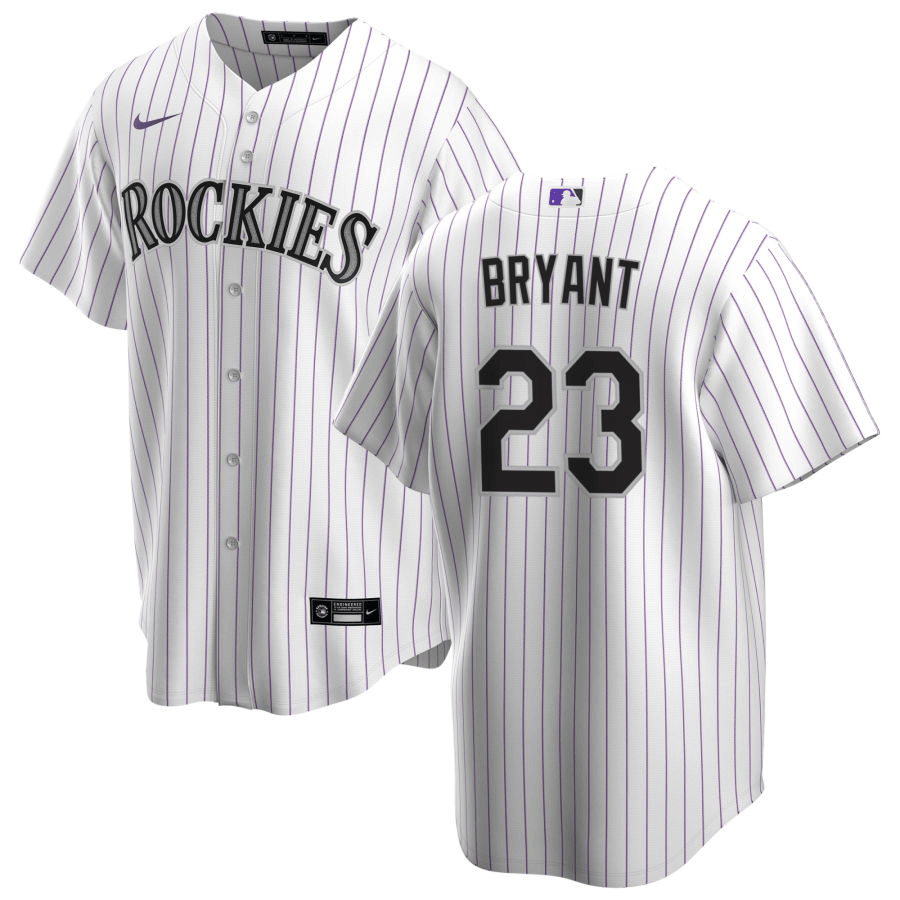 Colorado Rockies Kris Bryant 23 Mlb White Jersey Gift For Rockies