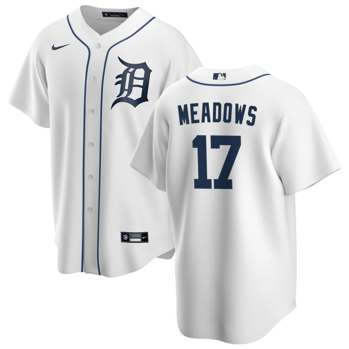 Austin Meadows Detroit Tigers Home White Baseball Player Jersey — Ecustomily