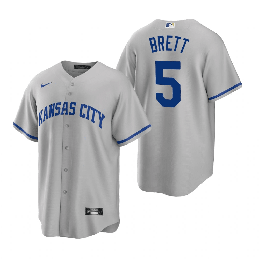 George Brett Kansas City Royals Jersey Gray