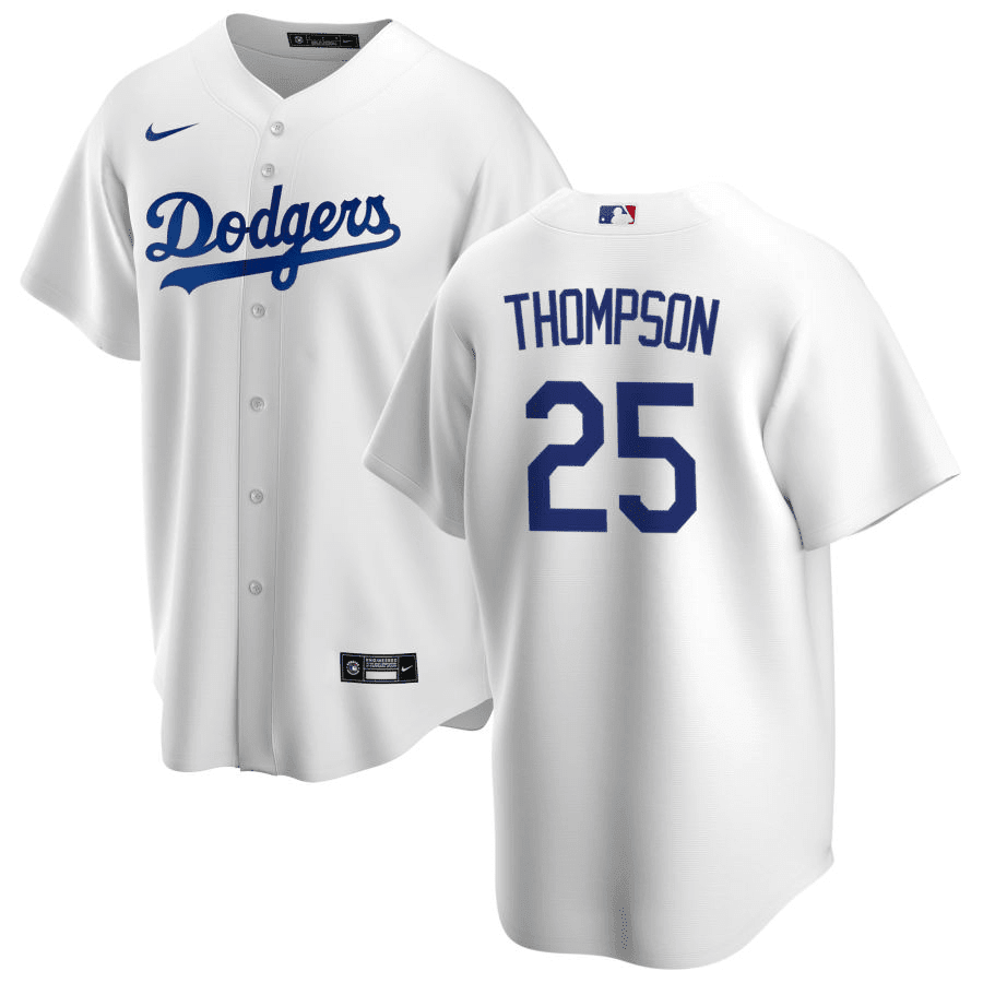 NIKE Los Angeles Dodgers TRAYCE THOMPSON Baseball Jersey WHITE