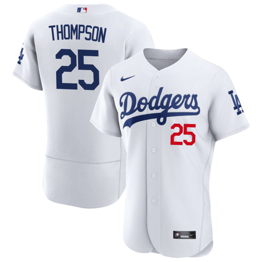 Trayce Thompson Los Angeles Dodgers Home White Baseball Player Jersey —  Ecustomily