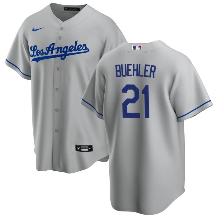 Walker Buehler Los Angeles Dodgers Road Gray Baseball Player
