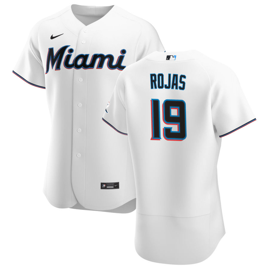 Miguel Rojas Miami Marlins Home White Baseball Player Jersey — Ecustomily