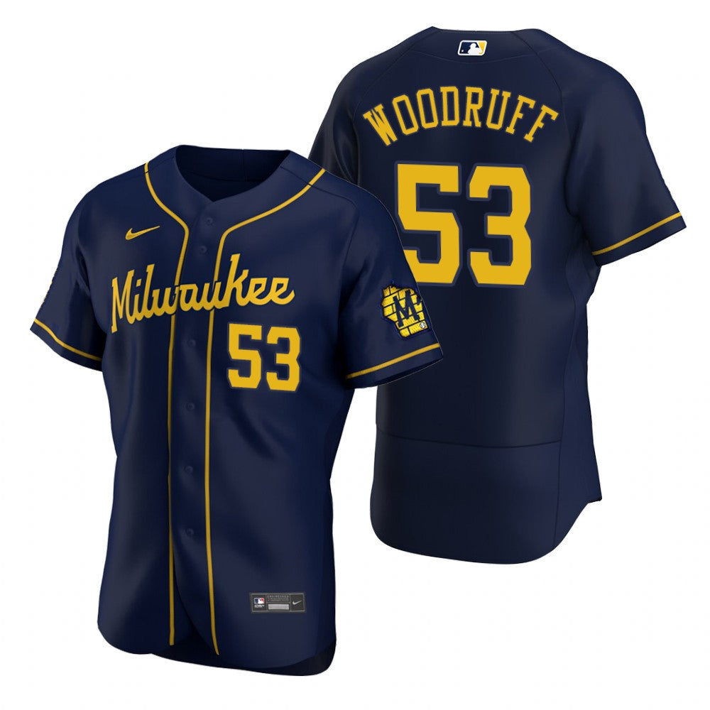 Brandon Woodruff Milwaukee Brewers Alternate White Baseball Player Jer —  Ecustomily