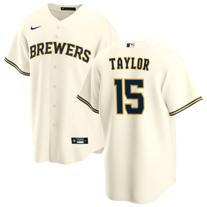 Tyrone Taylor Milwaukee Brewers Home Cream Baseball Player Jersey
