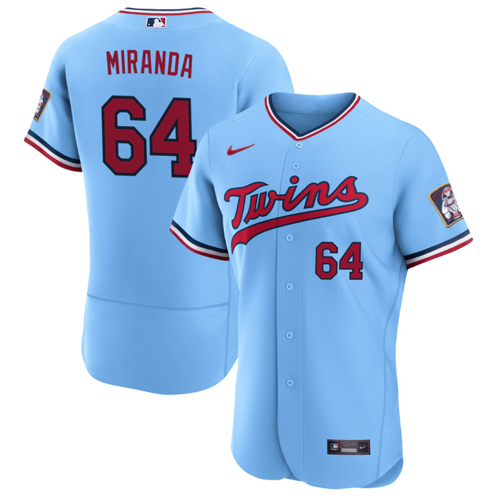 Jose Miranda Minnesota Twins Alternate Blue Baseball Player Jersey