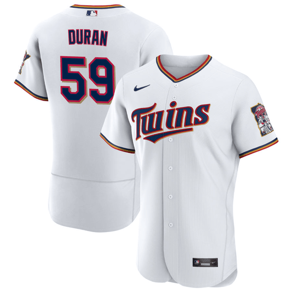 Jhoan Duran Minnesota Twins Home White Baseball Player Jersey