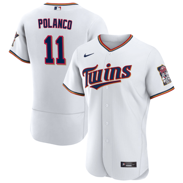 Minnesota Twins: 2021 Game-Used Home White Jorge Polanco Jersey