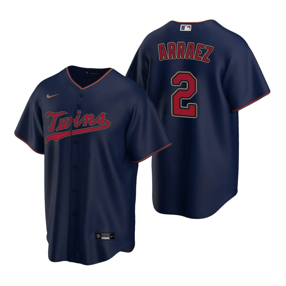 Luis Arraez Game-Used Home Navy Jersey