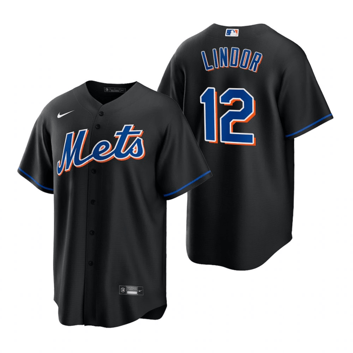Francisco Lindor New York Mets Alternate Black Baseball Player Jersey —  Ecustomily
