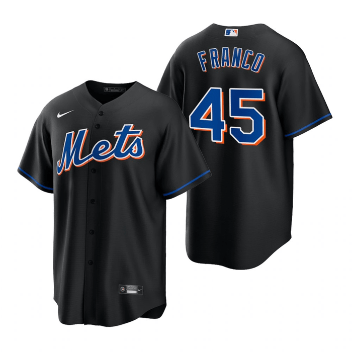 John Franco New York Mets Alternate Black Baseball Player Jersey