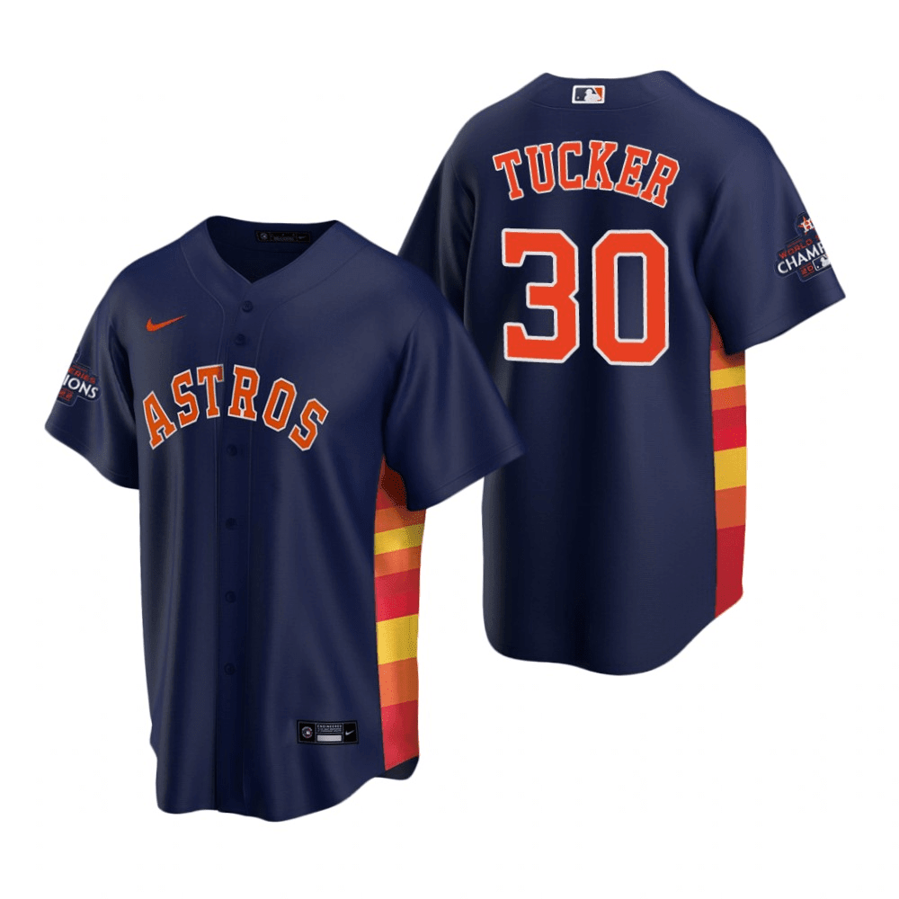 Baseball Jerseys New Houston Astros 30 Kyle Tucker Navy Stitched