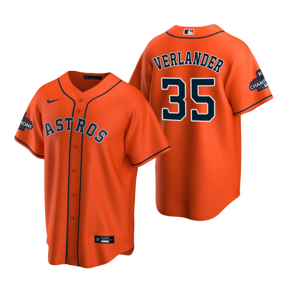 Justin Verlander Houston Astros 2022 World Series Champions Orange