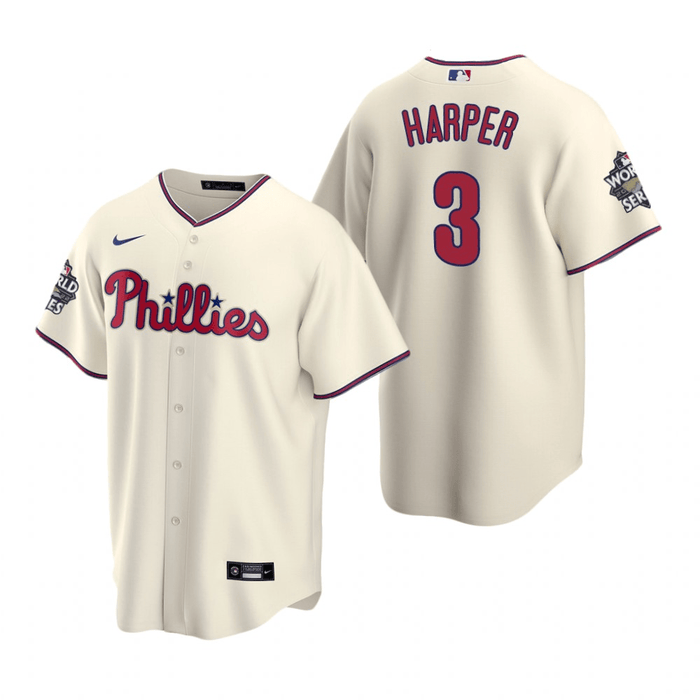 Bryce Harper Philadelphia Phillies 2022 World Series Cream Baseball Pl —  Ecustomily