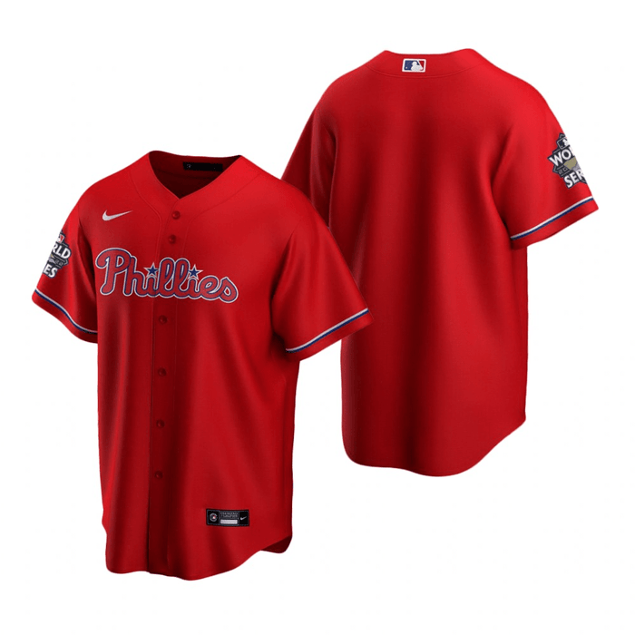 Philadelphia Phillies 2022 World Series Red Baseball Player Jersey —  Ecustomily
