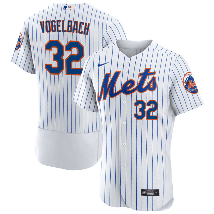 Daniel Vogelbach New York Mets Home White Baseball Player Jersey