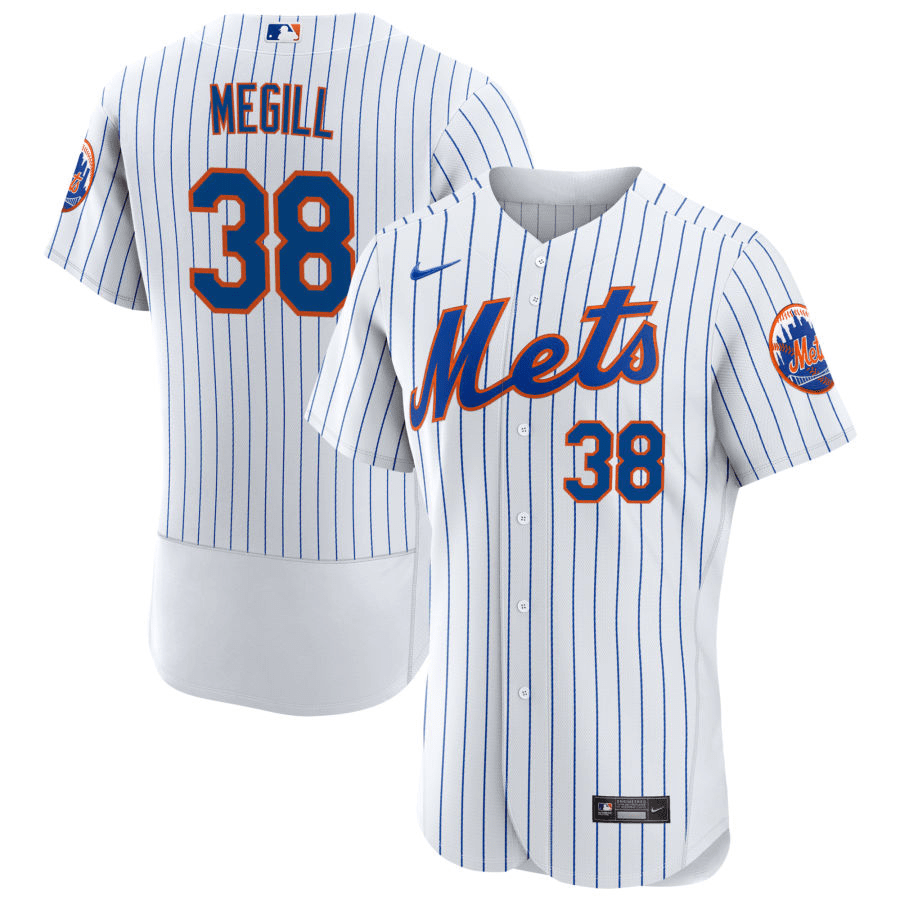 Tylor Megill New York Mets Home White Baseball Player Jersey