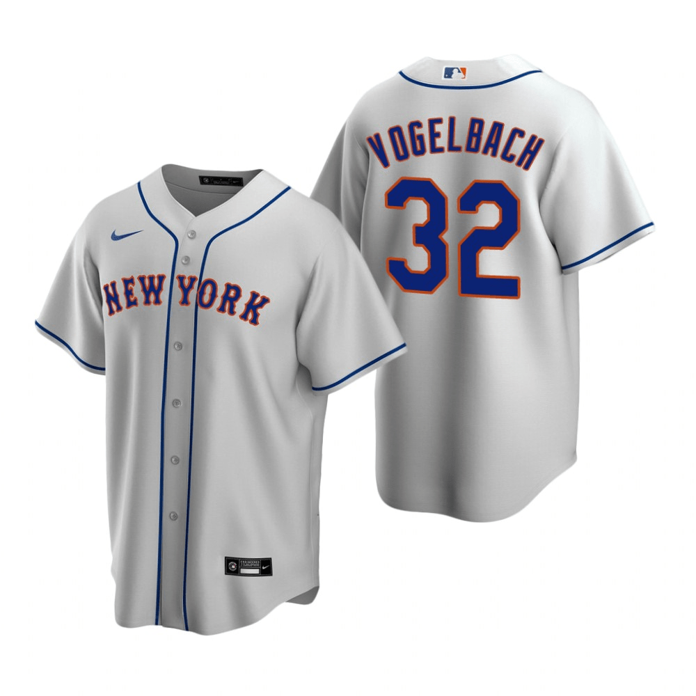 Daniel Vogelbach #32 - Autographed Game Used Road Grey Jersey - Mets Clinch  Playoff Spot for 2022 Postseason - Mets vs. Brewers - 9/19/22 - Mets Win  7-2 - 1-5, 2B, RBI