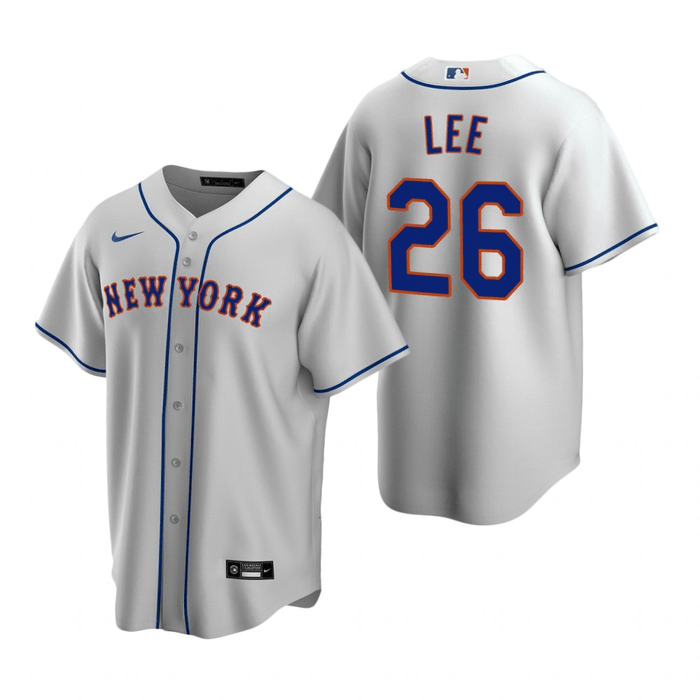 Khalil Lee New York Mets Road Gray Baseball Player Jersey — Ecustomily