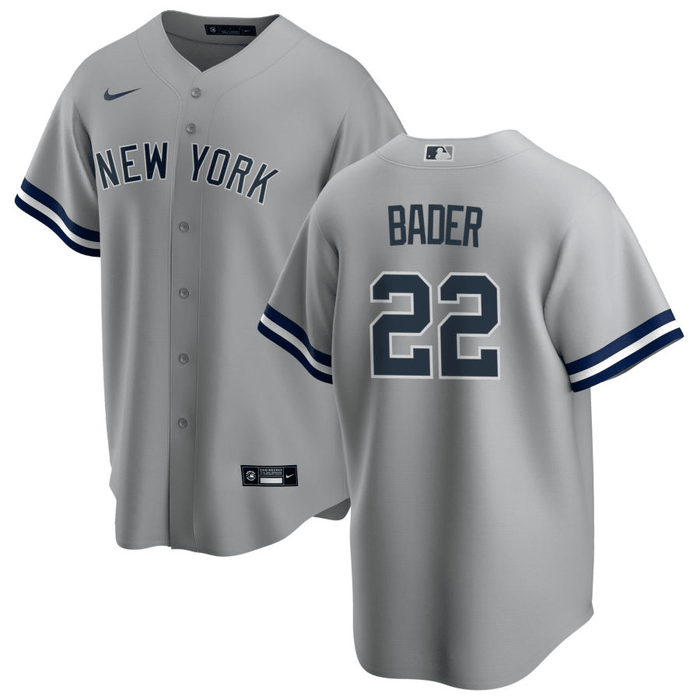 Harrison Bader New York Yankees Road Gray Baseball Player Jersey