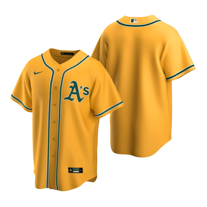 Oakland Athletics Alternate Gold Baseball Player Jersey — Ecustomily