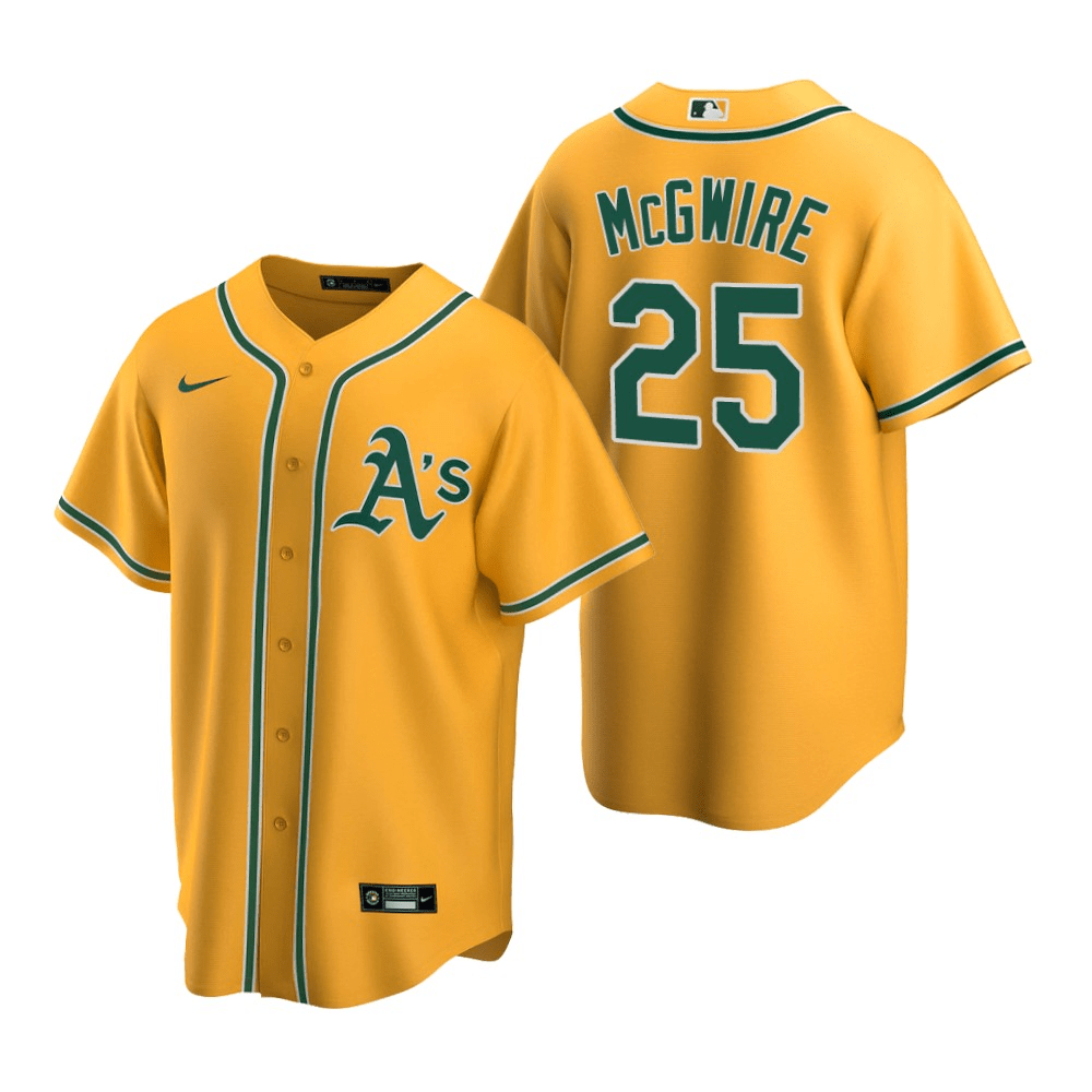 Men's Oakland Athletics Mark McGwire Gold Alternate Jersey - Authentic