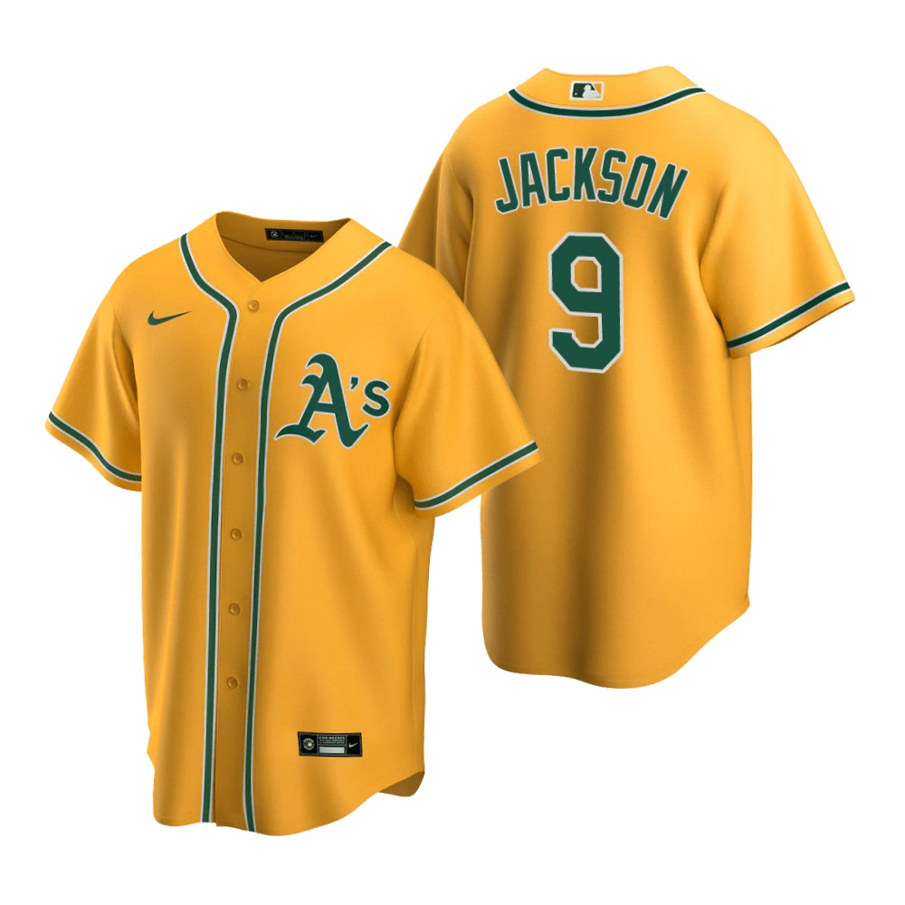 Reggie Jackson Men's Oakland Athletics Alternate Jersey - Gold Replica