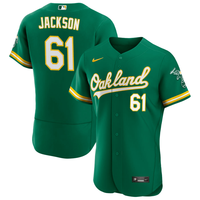 Zach Jackson Oakland Athletics Alternate Green Baseball Player