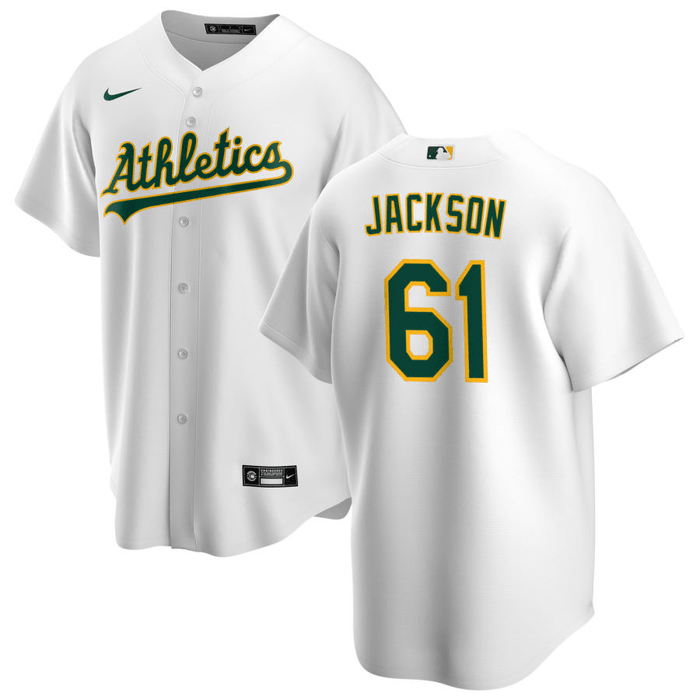 Zach Jackson Oakland Athletics Home White Baseball Player Jersey